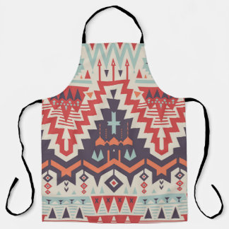 Delantal Elegancia tribal: impresión étnica geométrica
