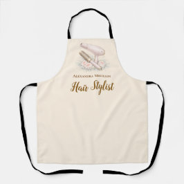 Delantal Elegant Floral Hair Stylist