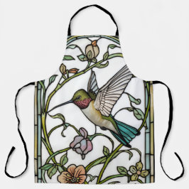 Delantal Elegant hummingbird artwork botanical boho chic