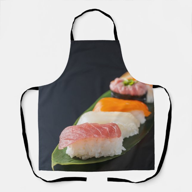 Delantal Elegant nigiri sushi lineup apron SUSHIMI series (Anverso)