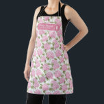 Delantal Elegant Pink Hydragea Flowers Pattern Monogram<br><div class="desc">Cook in style with the Elegant Pink Hydrangea Flowers Pattern Monogram Queen of the Kitchen Apron. Designed for those who love to add a touch of beauty to their culinary routine, this apron features delicate pink hydrangeas and a personalized monogram, making it both stylish and unique. The adjustable fit ensures...</div>