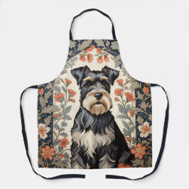 Delantal Elegant Schnauzer William Morris Inspired Floral