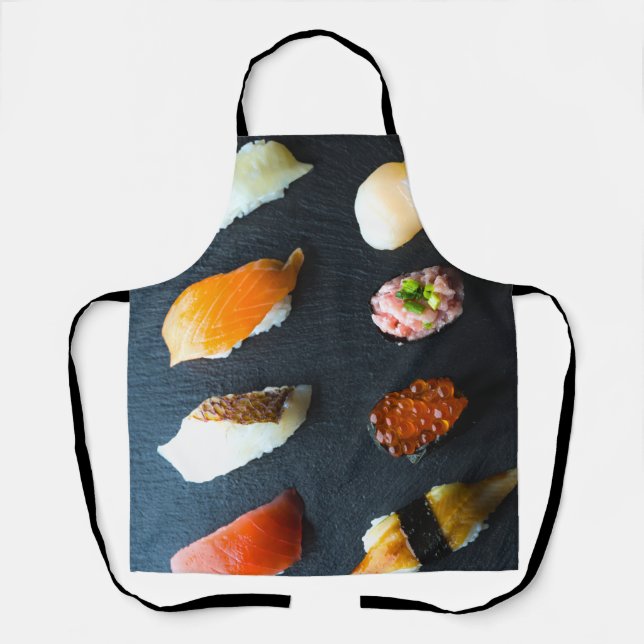 Delantal Elegant Sushi Apron - Japanese Minimalist Style (Anverso)