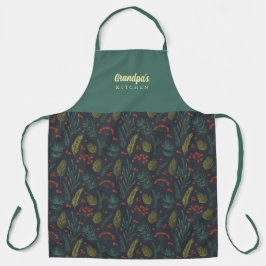 Delantal Elegante Apron Botánico de Invierno del Abuelo