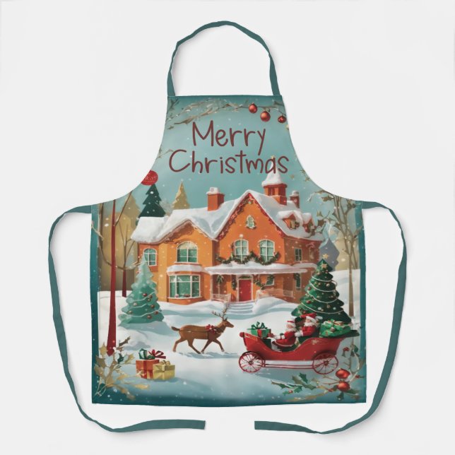 Delantal Elegante Apron navideño (Anverso)