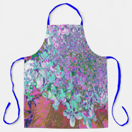 Delantal Elegante Aqua y Purple Limelight Hydrangea Detalle