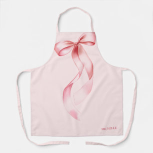 Delantal Elegante Arco de Acuarela Rosa Personalizado para