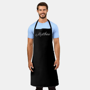 Delantal Elegante blanco negro de los hombres Moda simple m