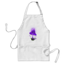 Delantal Elegante Capa Inky Colgante Mushroom Purple
