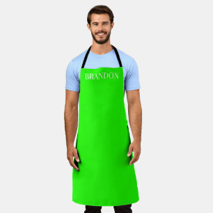 Delantal Elegante chef de estilo verde moderno y sencillo