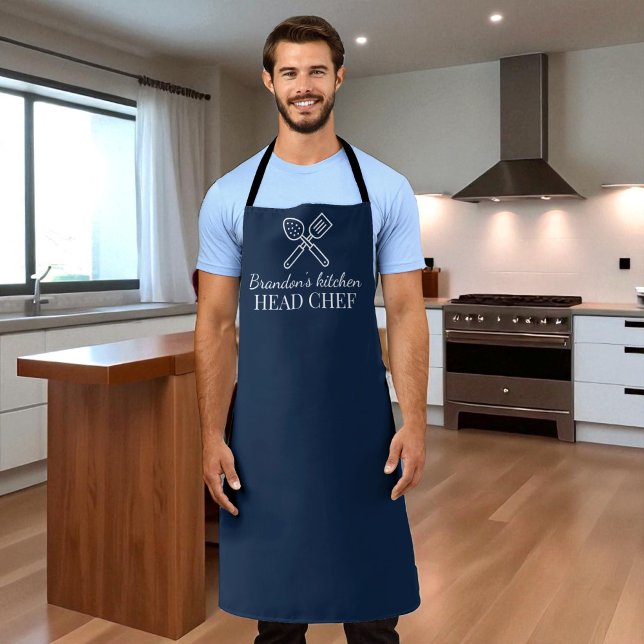 Delantal Elegante chef de la Marina Azul de los Hombres Nom (Subido por el creador)
