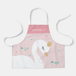 Delantal Elegante cisne rosa lindo cisne personalizado