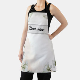Delantal Elegante cocina floral rústica