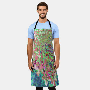 Delantal Elegante Coral y Chartreuse Limelight Hydrangea