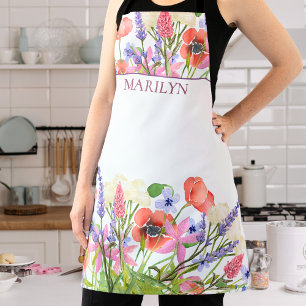 Delantal Elegante estilo floral - regalo Personalizado para