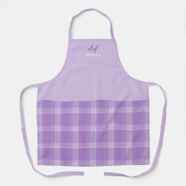 Delantal Elegante estilo moderno personalizado morado tartá