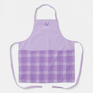 Delantal Elegante estilo moderno personalizado morado tartá
