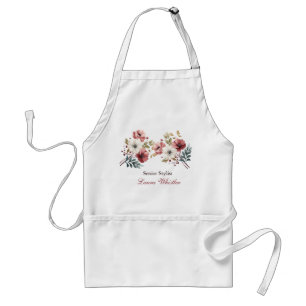 Delantal Elegante floral nombre personalizado Apron
