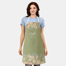 Delantal Elegante floral rústico de campo chef de cocina