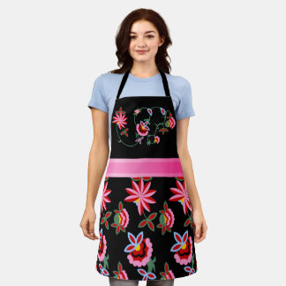 Delantal Elegante Floral Vintage