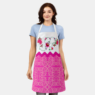 Delantal Elegante Floral Vintage