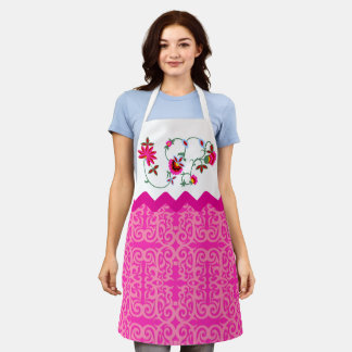 Delantal Elegante Floral Vintage