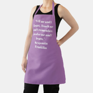 Delantal Elegante frase de texto con nombre personalizado d