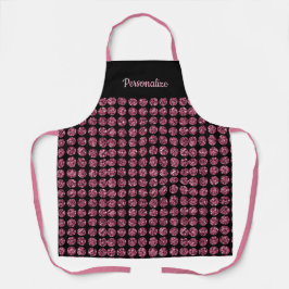 Delantal Elegante Gema De Diamante Rosa Girly Pattern Apron