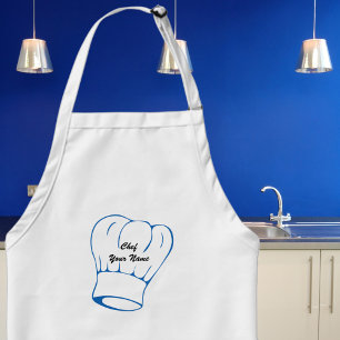 Delantal Elegante Gorra del chef azul oscuro