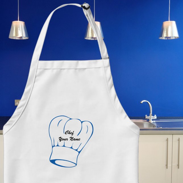 Delantal Elegante Gorra del chef azul oscuro (Cook in style and with a sense of humor with our fun customizable apron. )