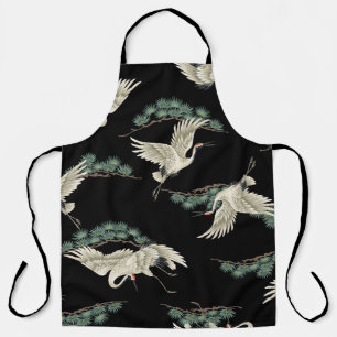 Delantal Elegante grúa japonesa: representación artística.
