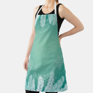 Delantal Elegante invierno turquesa