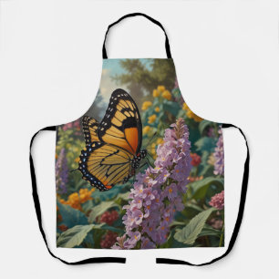 Delantal Elegante jardín de flores silvestres pastel con ma
