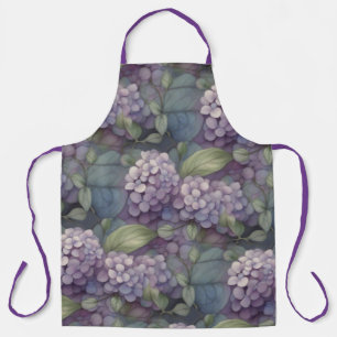Delantal Elegante moda polvorienta morado boho acuarela flo