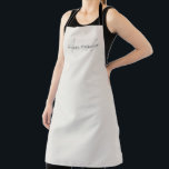 Delantal Elegante Monograma Moderno Personalizado Con Nombr<br><div class="desc">Eleva tus esfuerzos culinarios con nuestro Monograma Crema Marfil Elegante Moderno Personalizado Con Nombre Apron. Diseñado meticulosamente, este delantal combina a la perfección la estética contemporánea con un toque personalizado, lo que lo convierte en un complemento elegante y práctico de su vestimenta de cocina. Con su nombre y un monograma,...</div>