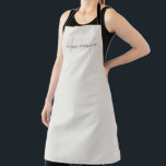 Delantal Elegante Monograma Moderno Personalizado Con Nombr<br><div class="desc">Eleva tus esfuerzos culinarios con nuestro Monograma Crema Marfil Elegante Moderno Personalizado Con Nombre Apron. Diseñado meticulosamente, este delantal combina a la perfección la estética contemporánea con un toque personalizado, lo que lo convierte en un complemento elegante y práctico de su vestimenta de cocina. Con su nombre y un monograma,...</div>