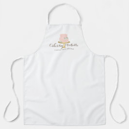 Delantal Elegante pastel rosa con florines