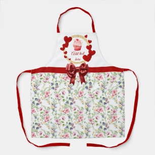 Delantal Elegante patrón acuarela floral primaveral colorid