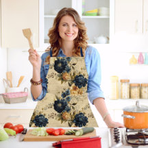 Elegante patrón de cosecha floral amarillo crema a