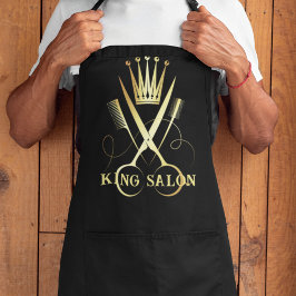 Delantal Elegante Patrón de Oro y Uniforme estilo Cabello N