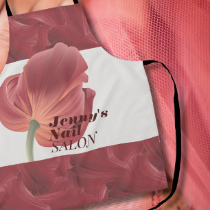 Delantal Elegante Patrón De Resumen De Tulipanes Rojos