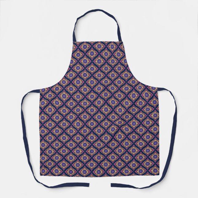 Delantal Elegante patrón floral de Moda Boho (Anverso)