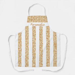 Delantal Elegante patrón Purpurina de oro de Moda personal