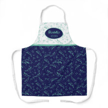 Elegante personalizado divertido patrón verde azul