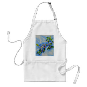 Delantal Elegante pintura de color arándano azul