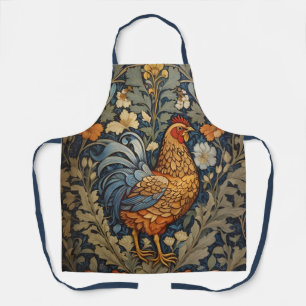 Delantal Elegante Pollo William Morris Inspirado en Floral