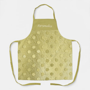Delantal Elegante Purpurina de oro de moda Polka Dot