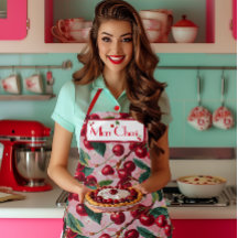 Elegante retro 'cherry pop' rosa personalizado