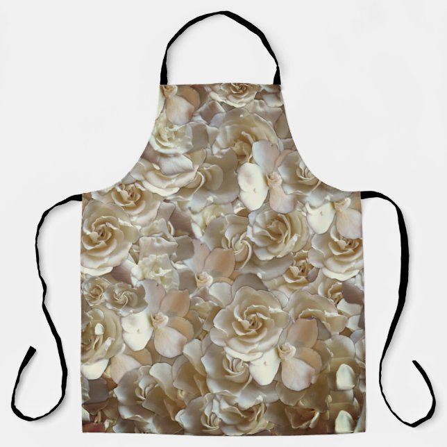 Delantal Elegante Rosa floral Petal (Anverso)