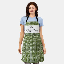 Delantal Elegante sabor palestino en verde